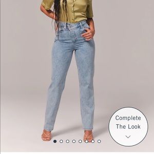 Abercrombie the 90s straight ultra high rise, curve love size 26 regular
